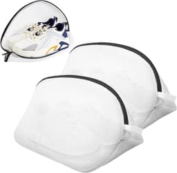 Wasnet voor schoenen, 2-delige mesh tas met rits, 40 x 25 x 25 cm, ideaal voor sneakers en sokken, wasmachine bestendig, beschermt tijdens het wassen — thumbnail 1