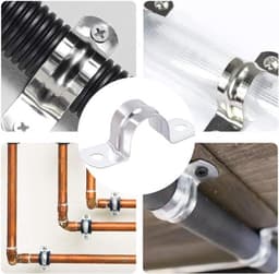 Buisklemmen - Bevestigingsklemmen - Roestvrijstalen - Gasbuizen - Waterleidingen - Kabels - Geschikt voor installatie - Zilverkleurig - 30 stuks - Duurzame bevestigingsmaterialen voor huisinstallaties — thumbnail 4