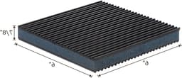 Dailygoods- Anti-vibratie Pads - 4 Stuks - EVA Schuimrubber - Antislip - Geluidsreductie - Olie- en Weerbestendig - 15,2 cm x 15,2 cm x 2,2 cm - Vibratieisolatie — thumbnail 2