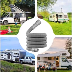 Caravan afvoerbuis, 2/4/6/10 m afvoerslang, wasmachineslang, opvouwbare afvoerbuis, opvouwbare verstelbare voor aanhanger, caravanaccessoire — thumbnail 5