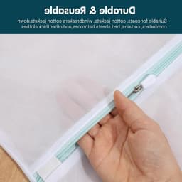 Grote Waszakken van 60 x 80 cm voor Wassen van Kleding, Bedlinnen en Handdoeken - 2 Stuks met Rits — thumbnail 5