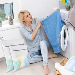 Set van 5 Wasnetten, Herbruikbare Waszak voor Reizen, Ideaal voor Blouses, Beha's en Sokken, Transparante Organiser met Rits — thumbnail 4