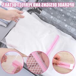 Set van 3 Herbruikbare Mesh Waszakken met Ritsen, 12"x16", Perfect voor Delicate Kleding, Ondergoed en Reizen — thumbnail 4