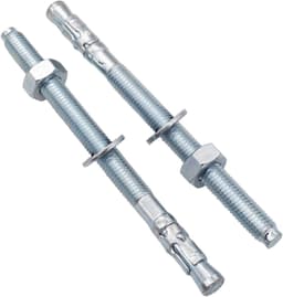 Wigankers - Keilankers metalen pluggen - Beton bevestigen - Verzinkt staal - M10 x 140 mm - Zilverkleurig — thumbnail 1