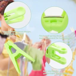 Gekleurde wasknijpers - Plastic clips - Kleding ophangen - Winddicht ontwerp - 110 stuks - Meerkleurig — thumbnail 5