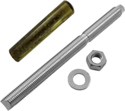 Ankerstang met Patroon - Metaalanker Boutanker - Doorsteekinstallaties Maken - Roestvrij Staal A4 - M12 x 160mm - Zilverkleurig — thumbnail 2