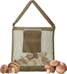 Paddenstoelenplukmand, Opvouwbare Opbergnetzak voor Fruitpluk, Geschikt voor Wandelen en Tuinieren (Groen) — thumbnail 1