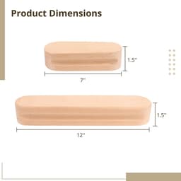 Houten Kleppers - Naaigereedschap Persen - Naden Strijken - Gegroefde Zijkanten - 2 maten - Houtkleur — thumbnail 5