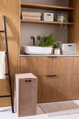 Curver Kaya Wasmand met deksel - 60L - 3 stuks - 38x29x58,5 cm - Warm Taupe — thumbnail 4