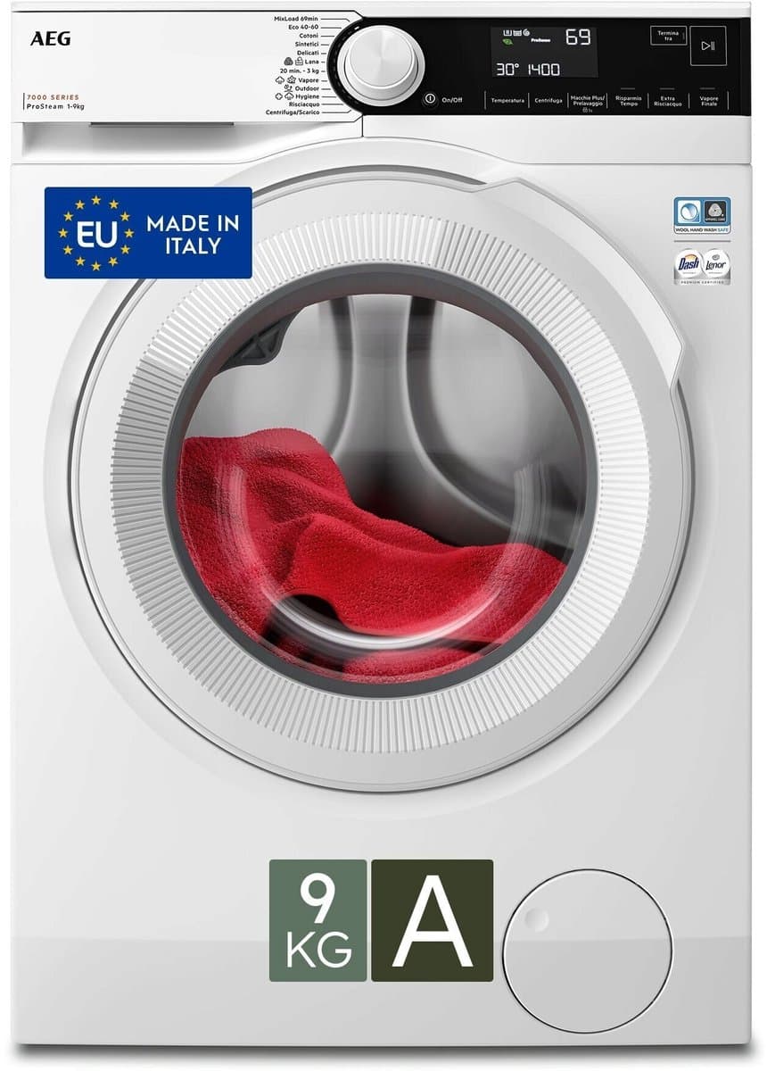 AEG LR7D94GW wasmachine Voorlader 9 kg 1400 RPM Wit — afbeelding 1