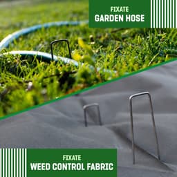 GardenGloss® Grondankers Van Niet Verzinkt Staal (50 Stuks) - Stabiele Grondankers Voor Onkruidvlies, Tuinvlies, Schutting & Net - 150 mm Lang, 25 mm Breed, Ø 2.7 mm — thumbnail 2