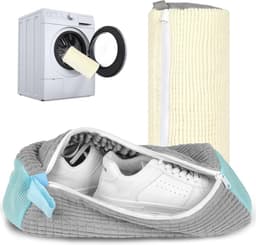 Schoenwaszakken voor de wasmachine - 2 stuks, ideaal voor het reinigen van schoenen, waszak voor sportschoenen en onderhoud van leren schoenen — thumbnail 1