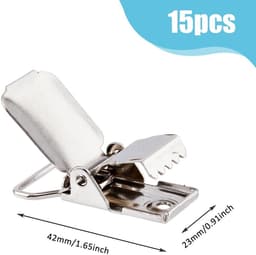 Allecto - IJzeren Tapijtclips - Zware Wandclips voor Tapijt - Platina - Hangende Clips voor Handdoek en Sjaal - 15 Stuks - Geschikt voor Diverse To... — thumbnail 4