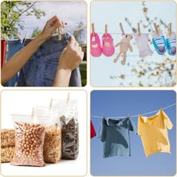 100 Stuks Houten Wasknijpers voor Foto's en Kleding - Creatieve DIY Decoratie en Wandversiering — thumbnail 3