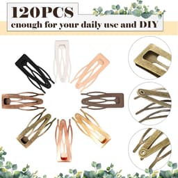 Haarspeldjes Dubbele Grip - Snap Clips Metalen - Haar Maken - Dubbele Handgrepen - 120 Stuks - 8 Kleuren — thumbnail 3