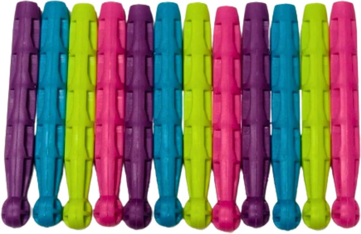 Plastic Dolly Knijpers - Wasknijpers Sterk - Kleding Drogen - Zware Weersomstandigheden - 12 Stuks - Geassorteerd — afbeelding 1