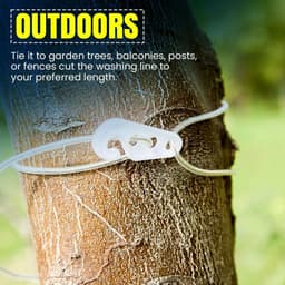 BML 20m Extra Heavy Duty Strong Steel Washing Rope Line Cord Wire for Garden | Multifunctional String for Outdoor Hanging Drying Thick & Strong Clothes — thumbnail 5