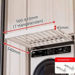 Uittrekbaar Wasrek voor Boven Wasmachine - Ruimtebesparend Draagbaar Droogrek — thumbnail 2