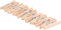 Houten Wasspelden - Mini Knijpers - Ambachten Maken - Uitstekende Afwerking - 100 Stuks - Houtkleur — thumbnail 5