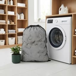 Set van 3 waszakken met trekkoord van polyester, ideaal als speelgoedzak of organizer voor beddengoed en kleding — thumbnail 5