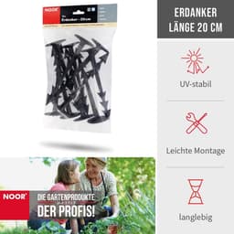 Grondankers - Grondpennen Vlies - Onkruid Vlies Fixeren - UV-stabiel Weerbestendig - 10 stuks 20 cm - Zwart — thumbnail 5