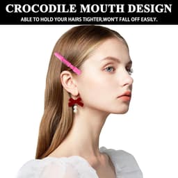 Afdelingsklemmen Haar - Haarklemmen Kapper - Haar Stylen - Antislip Handgreep - 10 stuks - Zwart Roze — thumbnail 3