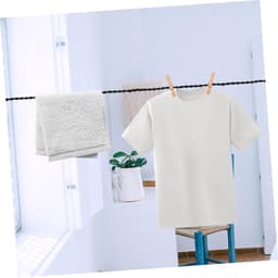 Verstelbare Waslijn - Reis Waslijn - Drogen Kleding - Met Zuignap Haak - 6 Stuks - Zwart Wit — thumbnail 2
