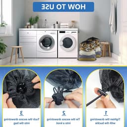 Grote wasnetten van 70 x 90 cm voor de wasmachine, waszak met trekkoord voor kleding en beddengoed — thumbnail 2