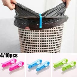 Vuilniszak Clips - Prullenbak Clips - Afval Beheren - Speciaal Inkepingsontwerp - 410 Stuks - Blauw — thumbnail 2