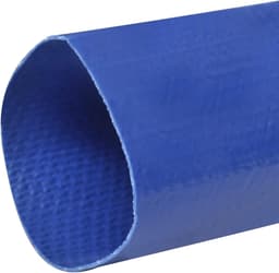 Waterslang 25 Meter - 1 Inch (25 mm) - Blauw - Platte Afvoerslang voor Waterpomp - Versterkt Polyester & PVC - 3 Bar Werkdruk — thumbnail 2