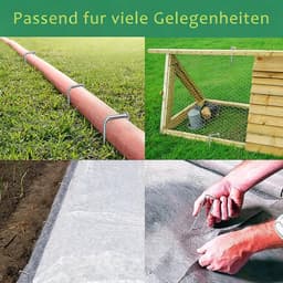 Grondankers U-vorm - Tuinharingen Stabiel - Bodem Vastzetten - Verzinkt Staal - 100 Stuks - Zilver — thumbnail 4