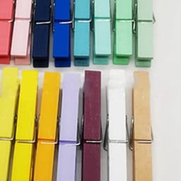 Dailygoods- Wasknijpers Houten 200 Stuks - Decoratieve Clips - Fotoclips - Opknoping Kleding - Kunstwerk Display - Geassorteerde Kleuren — thumbnail 5