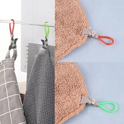 Dailygoods- Handdoekclips 25 Stuks - Handdoekhouder - Handdoekklemmen - Ophanghaakjes - Roestvrij Staal - Duurzaam Design - Handdoekhangers — thumbnail 3