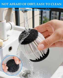 Haarverzamelaar voor Wasmachine, 4 stuks, 6 cm diameter, Herbruikbare Anti-haarbal, voor Wasmachine, Haren Reinigen, Verminderen van Klitten, Verwijderen van Huisdierharen — thumbnail 4