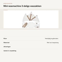 Dailygoods- Waszakken 3-delig - Mini Waszakken - Ruimtebesparend Ontwerp - Voorkomt Schade - Robuuste Constructie - Voor Wasmachine - Wasnet — thumbnail 5