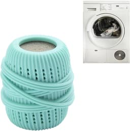 Herbruikbare wasmiddelcapsules, dispensers voor wasverzachter, schoonmaaksponzen voor de was, huishoudelijke alternatieven (blauw). — thumbnail 1