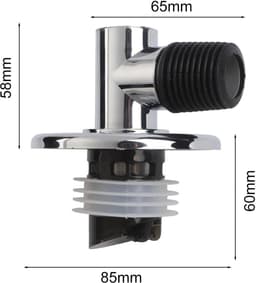 Wasmachine Afvoerconnector - Vloer Afvoer - Voorkomt Terugstroming - Drieweg Aansluiting - 32-46mm Pijpen - Grijs — thumbnail 5