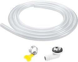 Afvoerslang Airco - Waterafvoerbuis Flexibel - Airco Condens Afvoeren - Lekvrije Rubberen Ring - 90 cm - Transparant