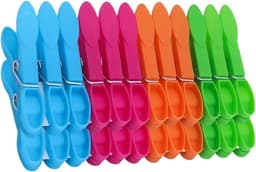Wasknijpers Kunststof - Kledinghangers Klemmen - Kleding Drogen - Winddicht Anti-slip - 24 stuks - Kleurrijk — thumbnail 1
