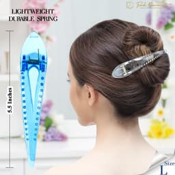 Haarspeld Eendenbek - Krokodillenclips Gebogen - Haar Styling - Sterke Grip Tanden - 14 cm Groot - Transparant Meerkleurig — thumbnail 5