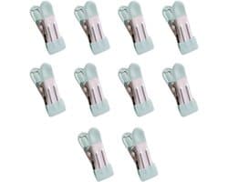 Wasspelden 10 stuks - Waslijnpin Klemmen - Kleding Drogen - Roestvrij Staal - 55x23mm - Lichtgroen