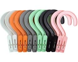 Wasknijpers Set - Kledinghangers Clips - Kleding Drogen - Anti-slip Grip - 12 Stuks - Assorti