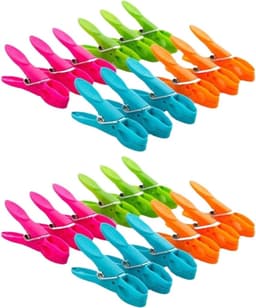 Wasknijpers Plastic - Kleding Klemmen - Kleding Ophangen - Lichtgewicht Ontwerp - 120 Stuks - Gemengde Kleuren — thumbnail 1