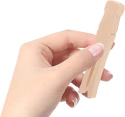 Houten Wasknijpers - Decoratieve Clips - Kleding Drogen - Zonder Veer - 30 Stuks - Natuurlijk Bruin — thumbnail 4