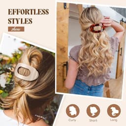 Haarklemmen set - Grote haarspelden - Dagelijks gebruik - Antislip eendensnavel - 6 stuks - Trendy kleuren — thumbnail 3