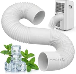 Afvoerslang - Flexibele slang - Ventilatie aanleggen - Inclusief klemmen - 150 mm x 2 m - Grijs — thumbnail 1