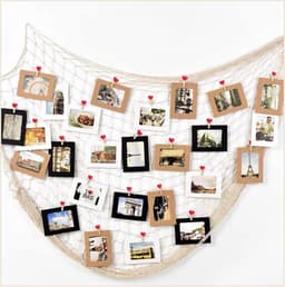 Mini Houten Knijpers - Decoratieve Clips - Foto's Ophangen - Hartvormig Design - 10 Stuks - Rood — thumbnail 2