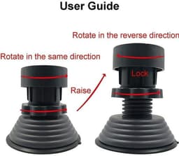 4 stuks Wasmachine Ondersteuning -Verstelbare Hoogte Anti-vibratie Wasmachine Voetkussens voor Wasmachine en Droger-Antislipmat kunststof schokabsorberende beugel-Wasmachine voeten verstelbare voet，grijs — thumbnail 2