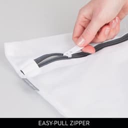 5-delige set - 2 middelgrote en 3 kleine - Waszakken voor het wassen van bh's en ondergoed - Waszak voor handschoenen - Katoenen waszak voor kleding - Geschikt voor thuisgebruik en op reis (grijs) — thumbnail 3