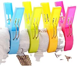 Grote knijpers - 12x stuks - gekleurd - 12 cm - plastic - Multifunctionele antislip wasknijper - Sterke wasknijper — thumbnail 4